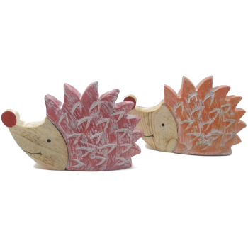 Igel aus Holz (2er Set)